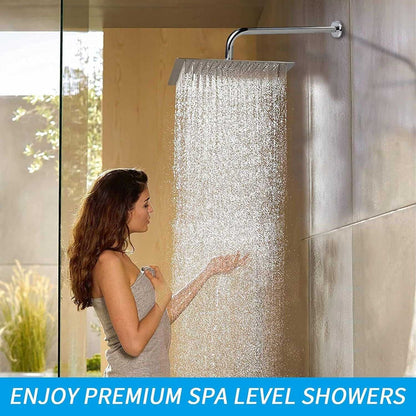 Stainless Steel High Pressure Shower Head Waterfall Full Body Coverage Waterfall Shower Head - luxuryhomedecoridea.com