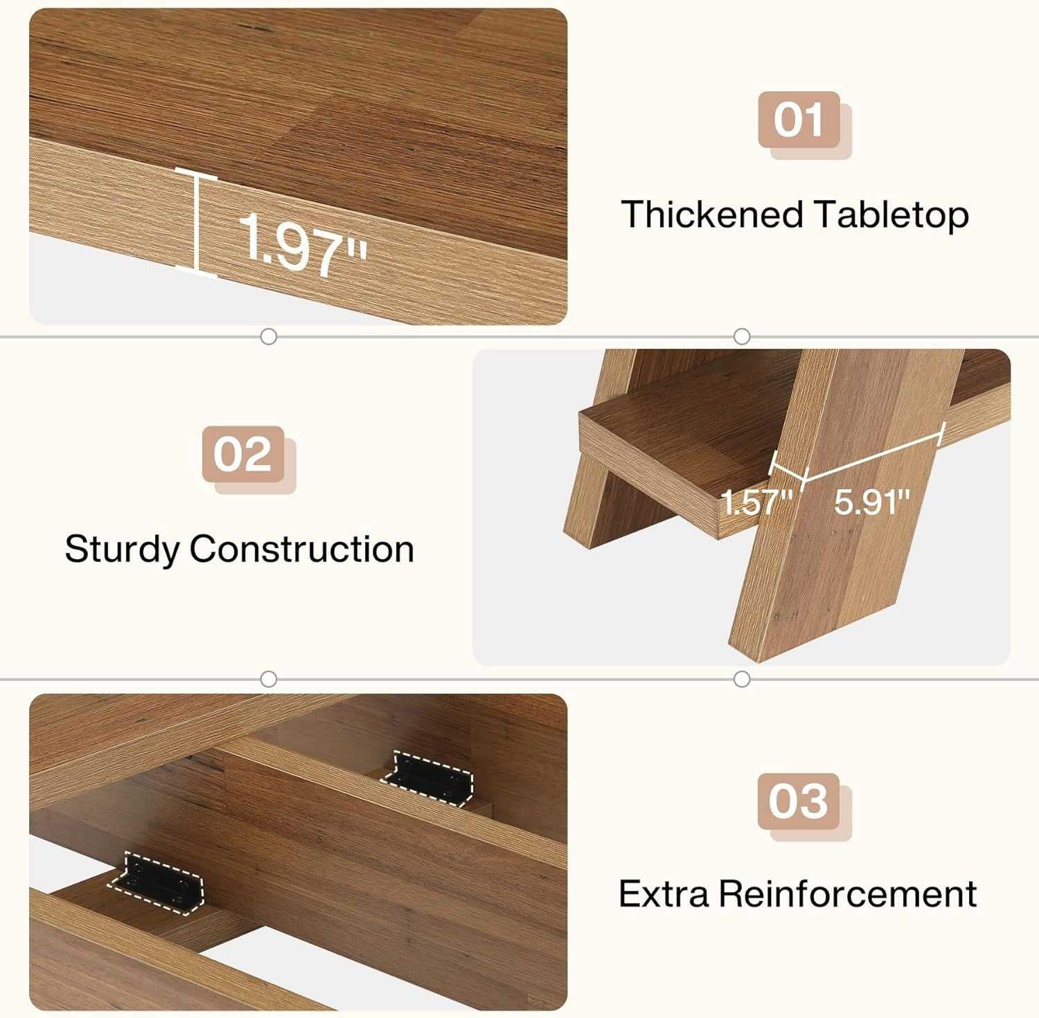 70.9" Extra Long Console Table with Storage, 3-Tier Narrow Wooden Sofa Table Behind The Couch - luxuryhomedecoridea.com