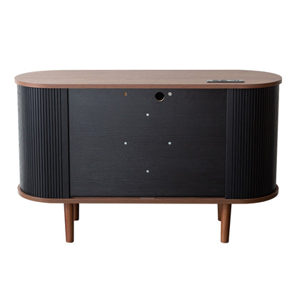 Fralimk Sideboard Buffet Cabinet with Storage, Modern Fluted Storage Cabinet for Dining Room, Tambour Door Console Table for Living Room, Office Storage Cabinet or TV Stand, Accent Sideboard Cabinet - luxuryhomedecoridea.com