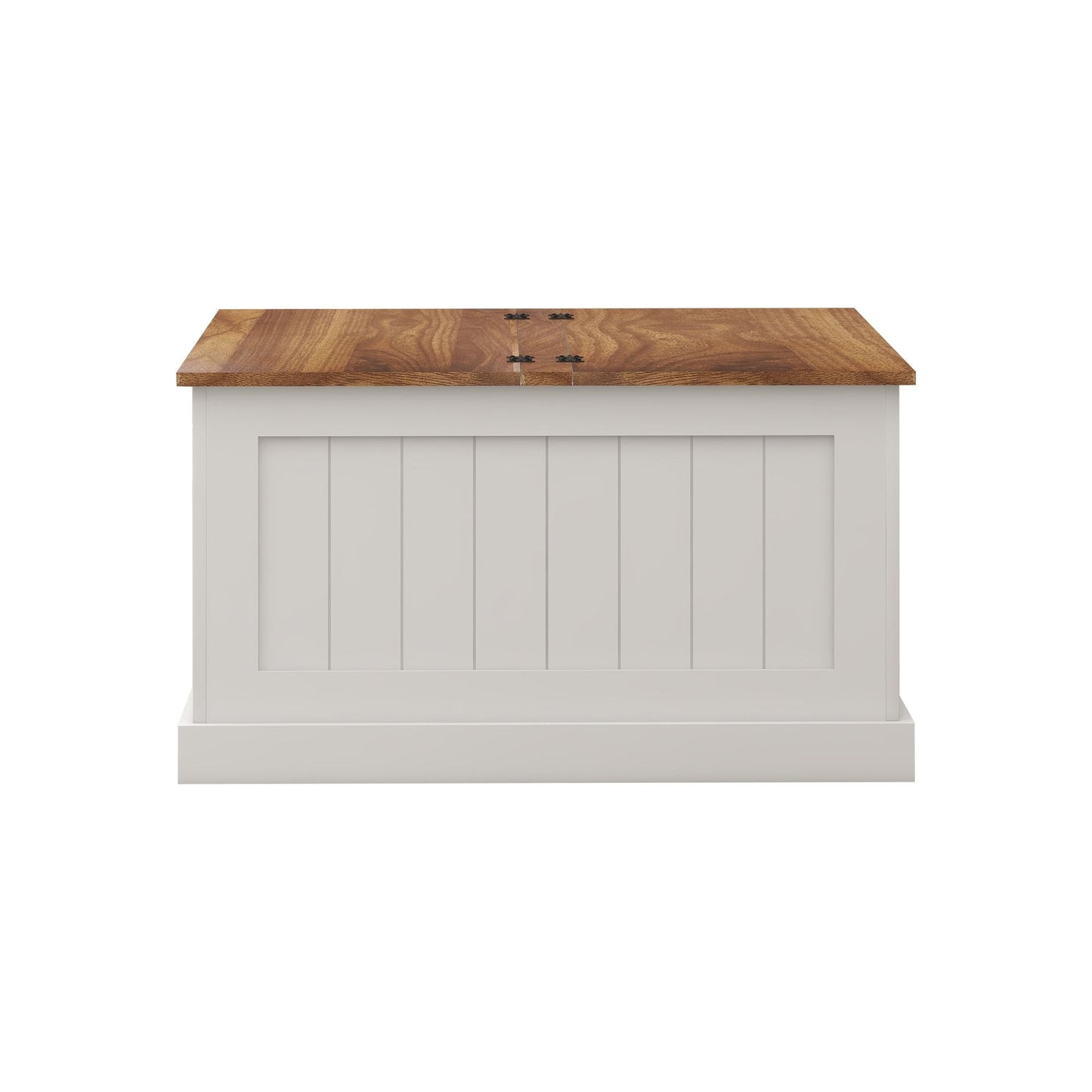31.5" Farmhouse Coffee Table, Square Wood Center Table with Hinged Lift Top, Rustic Cocktail Table with Large Hidden Storage Compartmen for Living Room-White - luxuryhomedecoridea.com