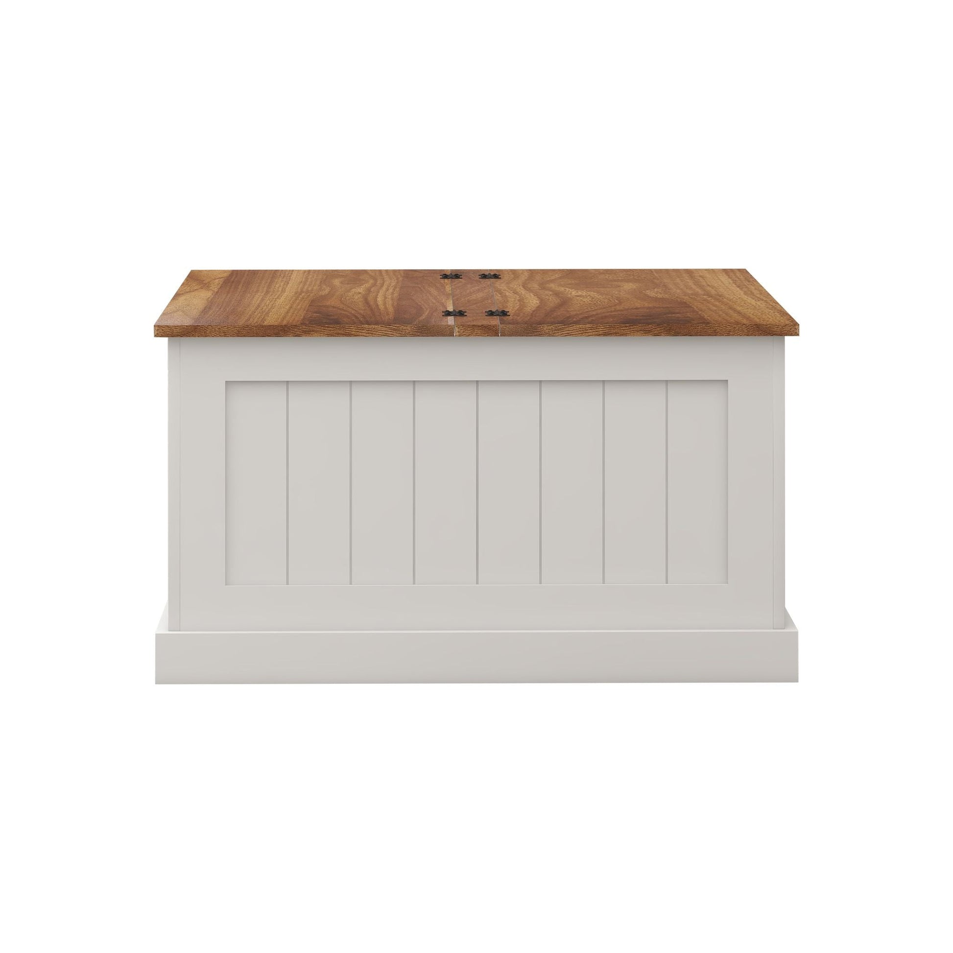 31.5" Farmhouse Coffee Table, Square Wood Center Table with Hinged Lift Top, Rustic Cocktail Table with Large Hidden Storage Compartmen for Living Room-White - luxuryhomedecoridea.com