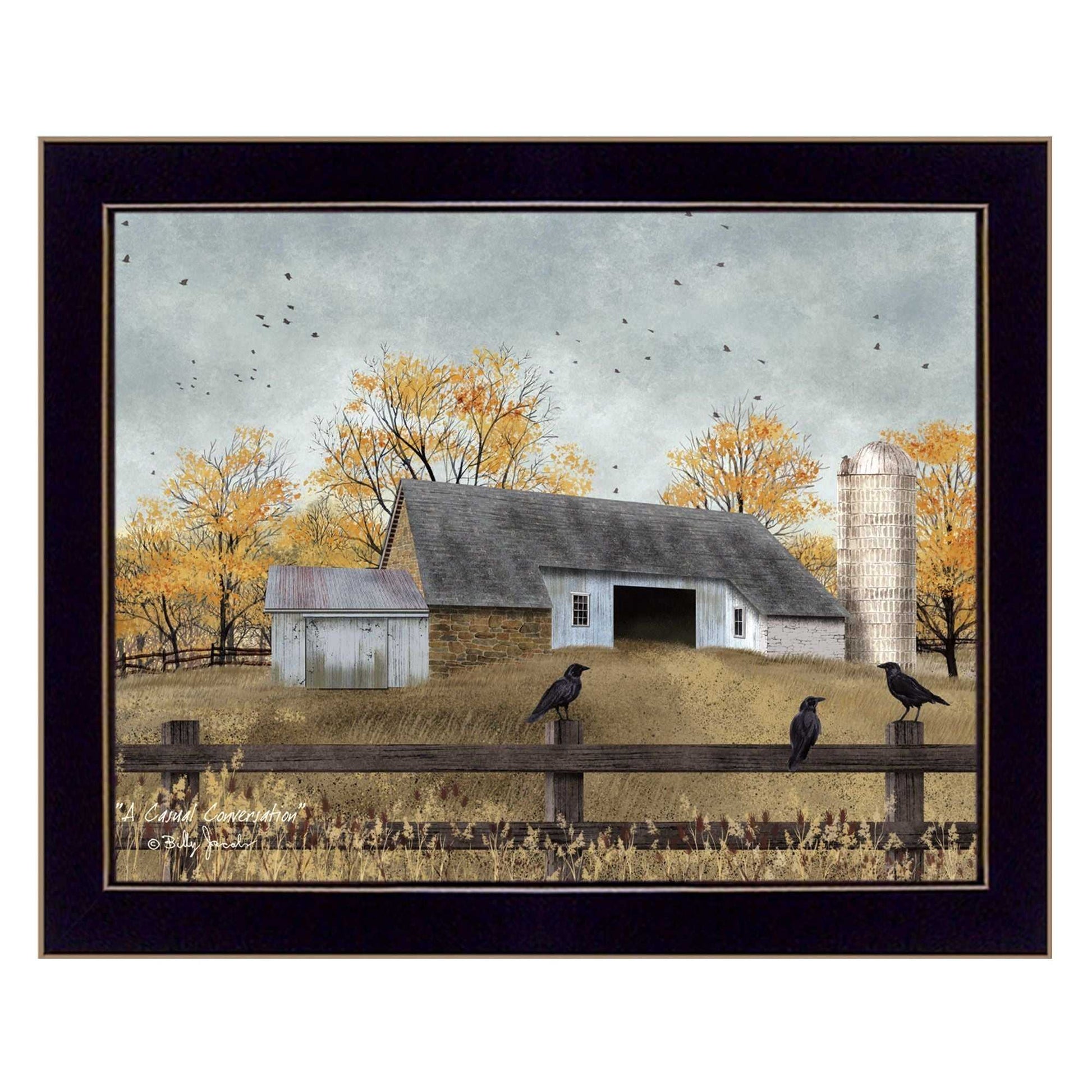 "A Casual Conversation" by Billy Jacobs, Ready to Hang Framed Print, Black Frame - luxuryhomedecoridea.com