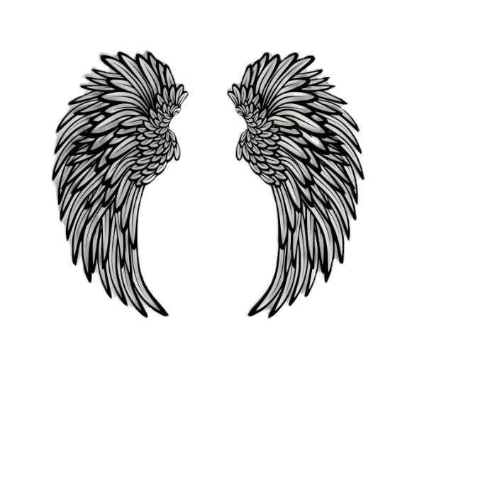 Carved Metal Wall Decor Art With Light Angel Wings Decoration - luxuryhomedecoridea.com