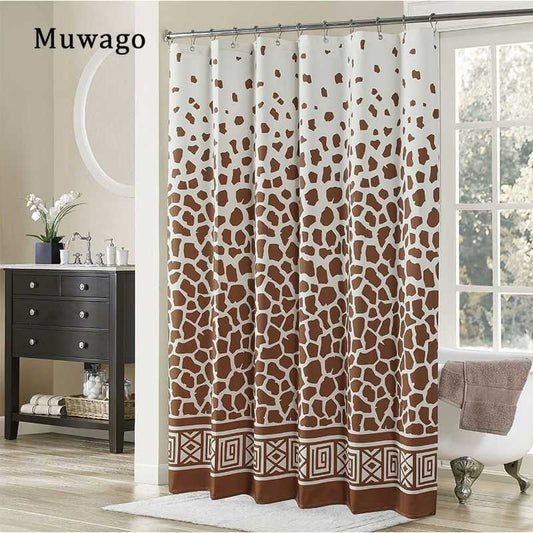 Muwago Shower Curtain With Giraffe Pattern Blackout Waterproof And Mildew Resistant Bathing Cover Aesthetic Bathroom Accessories - luxuryhomedecoridea.com