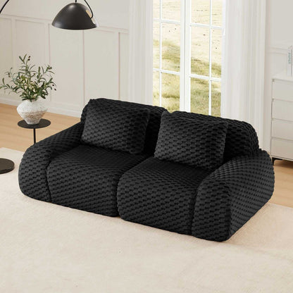 82" Modern Modular Sectional Sofa - Flannelette 2-Seater Couch with Deep Seat - luxuryhomedecoridea.com