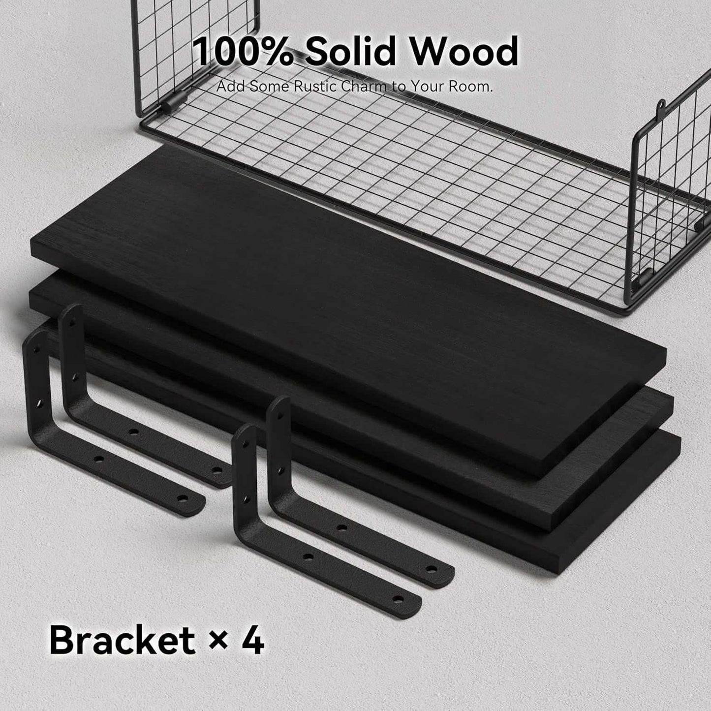 Bathroom Shelf Over Toilet, Floating Bathroom Shelf Wall Mounted with Wire Basket, Floating Shelf for Wall Décor - luxuryhomedecoridea.com