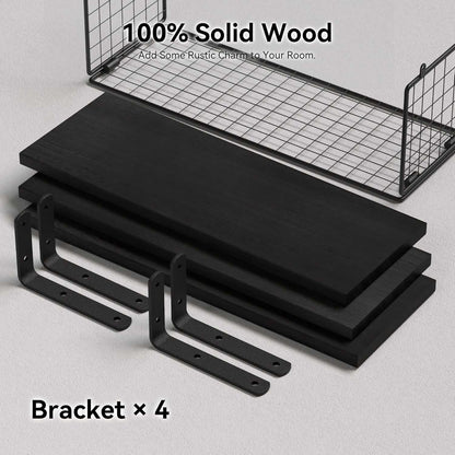 Bathroom Shelf Over Toilet, Floating Bathroom Shelf Wall Mounted with Wire Basket, Floating Shelf for Wall Décor - luxuryhomedecoridea.com