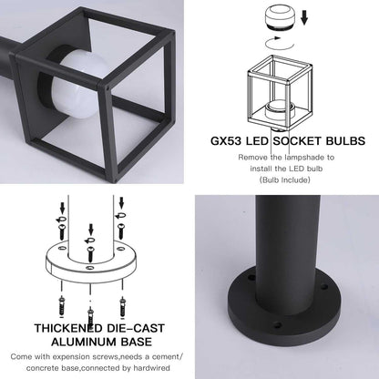 Outdoor Pathway Light LED Bollard Waterproof Garden Landscape Lighting Floor Lamp for Walkway 36516 - luxuryhomedecoridea.com