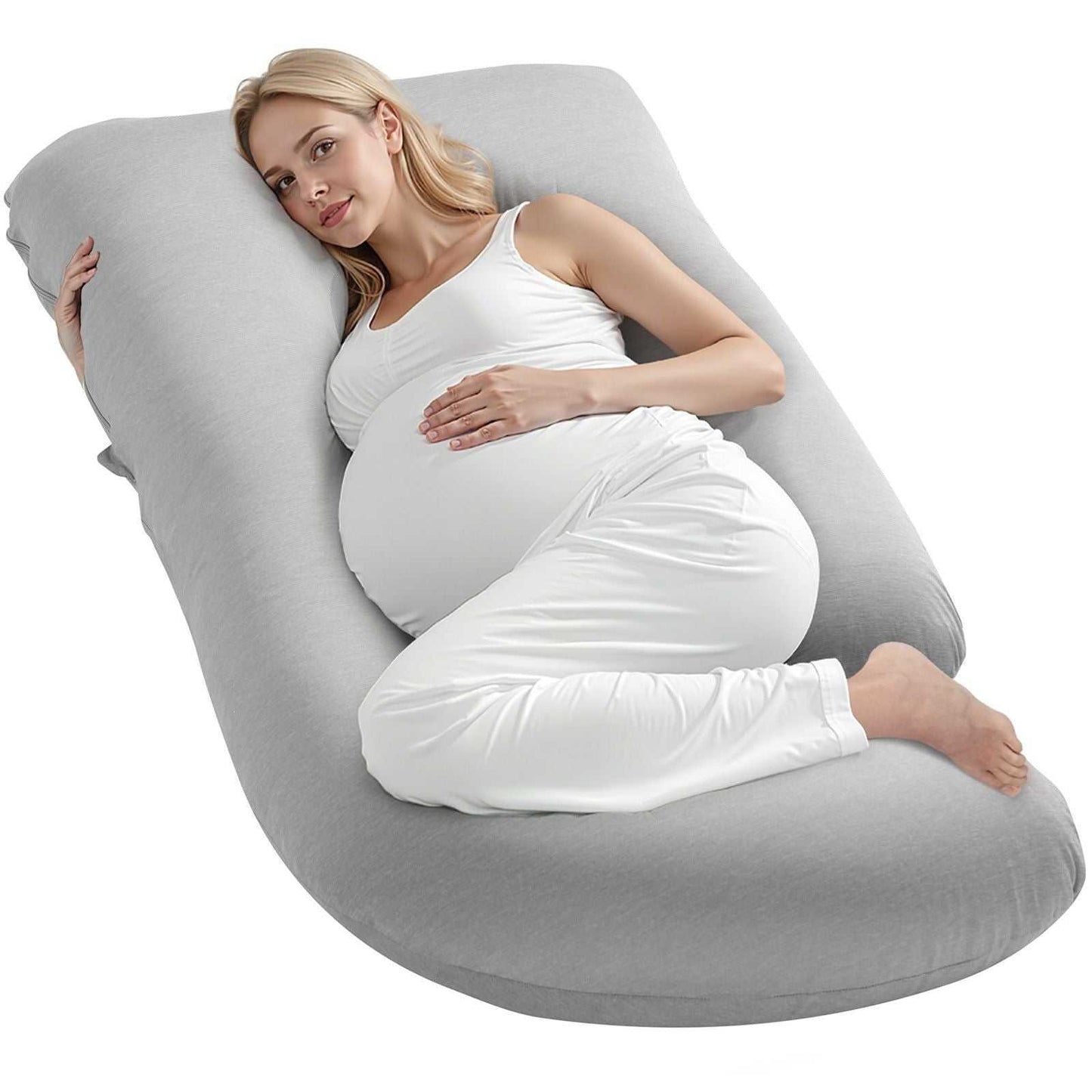 VEVOR G-Shaped Full Body Support Pillow with Removable & Washable Cover, Soft and Breathable Body Pillow for Back, Belly, Hips, Legs Relief - luxuryhomedecoridea.com