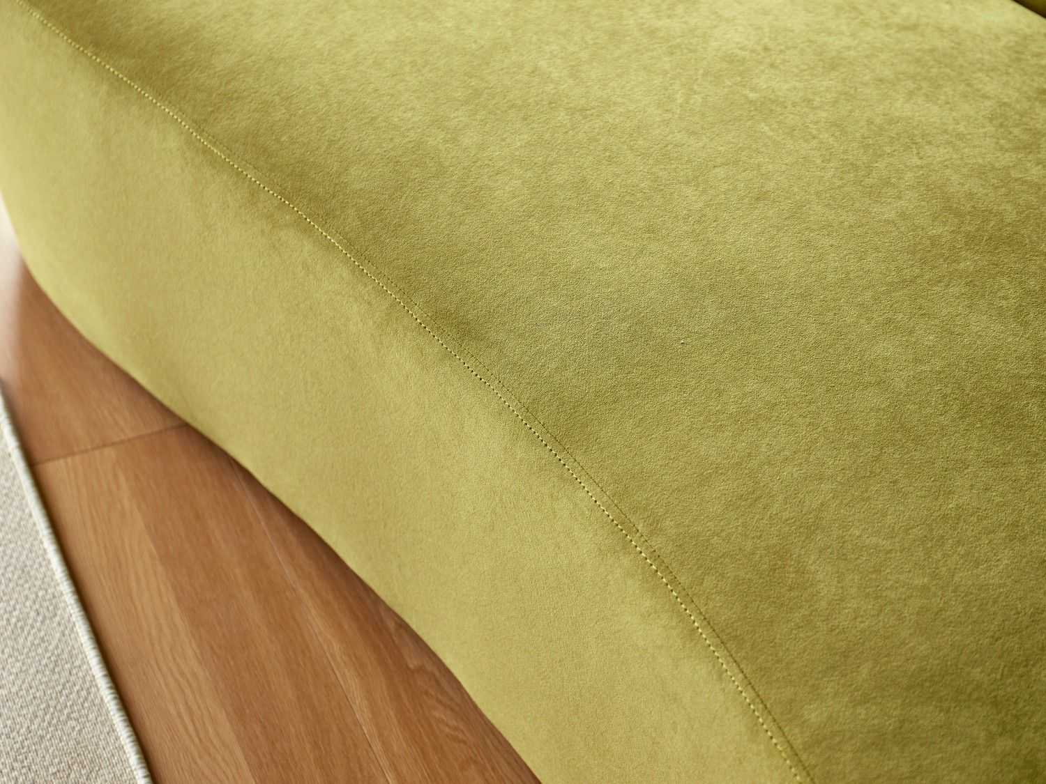 132" Curved Sofa with Throw Pillows, 6 Seater Luxury Velvet Couch with Half Moon Design and High-Density Foam, Ideal for Modern Living Room, Office & Apartment, Olive Green - luxuryhomedecoridea.com
