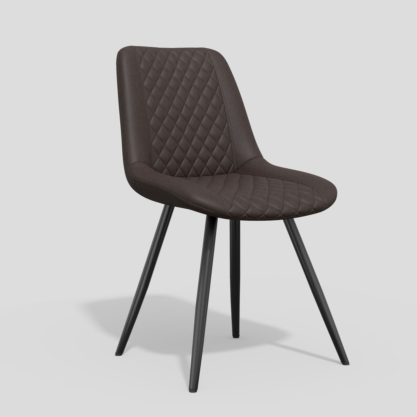 Modern Dining Chairs Set of 2, Top PU Leather Upholstered Dining Room Chairs with Metal Legs, Ergonomic Kitchen Chairs for Kitchen Dinning Room - luxuryhomedecoridea.com