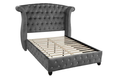 Sophia Queen Bed 4 Piece Gray - luxuryhomedecoridea.com