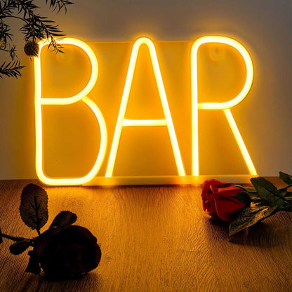 1pc, BAR Neon Light, LED Business Bar Sign Light On Off Switch Open Bright Light Neon, Without Battery - luxuryhomedecoridea.com