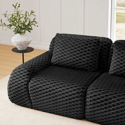 82" Modern Modular Sectional Sofa - Flannelette 2-Seater Couch with Deep Seat - luxuryhomedecoridea.com