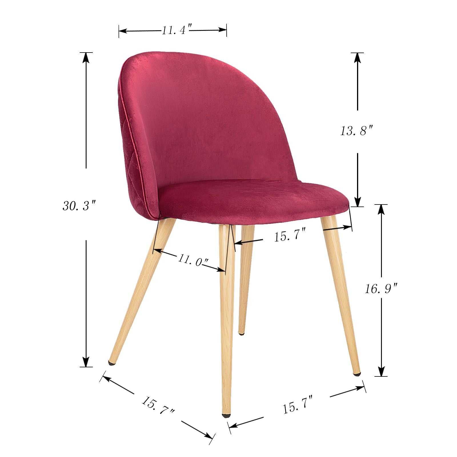 Living Room Chairs Velvet Chairs Side Chairs Modern Style Upholstered Armchairs for Leisure, Restaurant, Makeup, Set of 2 - luxuryhomedecoridea.com