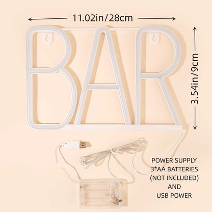 1pc, BAR Neon Light, LED Business Bar Sign Light On Off Switch Open Bright Light Neon, Without Battery - luxuryhomedecoridea.com