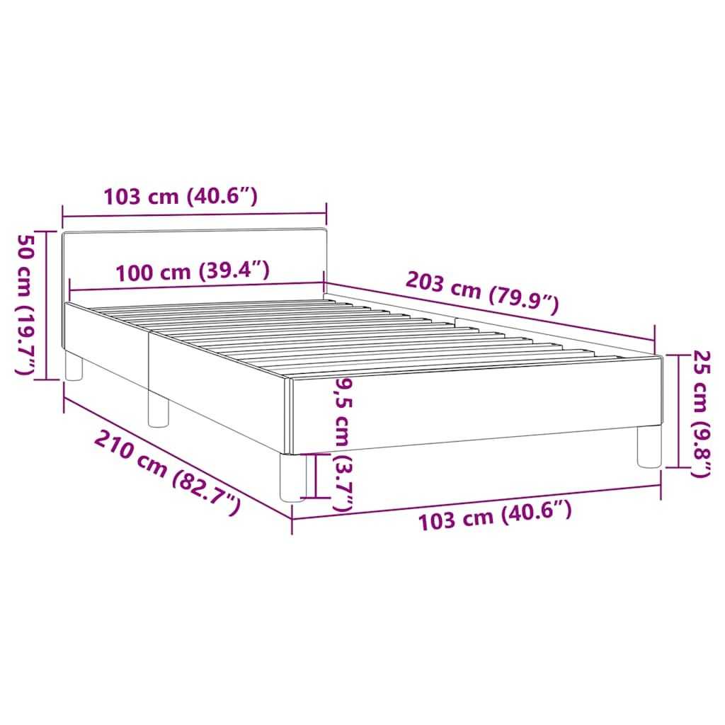 Bed Frame With Headboard Dark Grey Velvet, Plywood, Engineered Wood - luxuryhomedecoridea.com