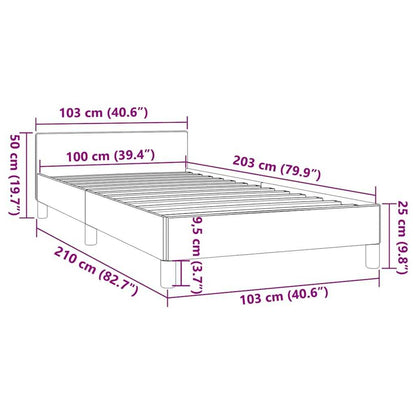 Bed Frame With Headboard Dark Grey Velvet, Plywood, Engineered Wood - luxuryhomedecoridea.com