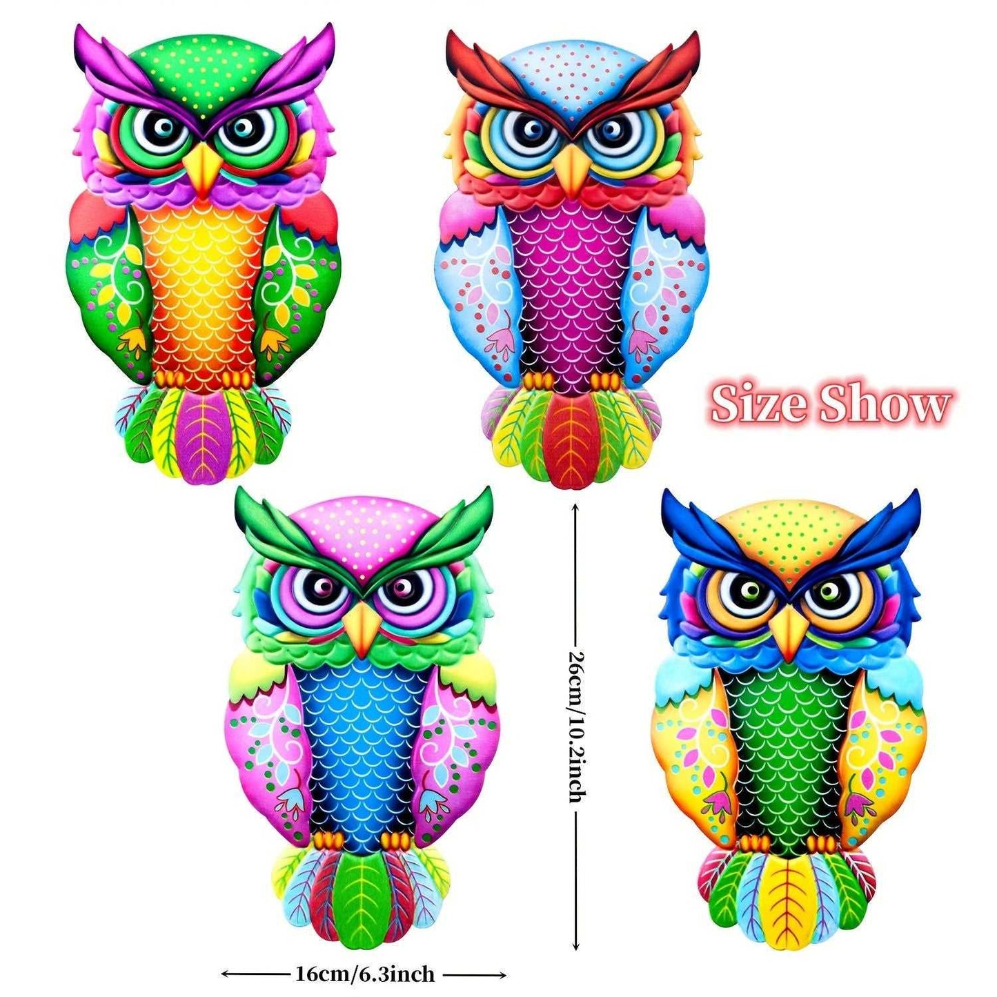1pc Metal Owl Wall Decor, Outside Garden Decoration, Yard Art Outdoor Patio Fence Lawn Ornament, Home Decor, Room Decor, Party Supplies, Birthday Gift, Holiday Decor - luxuryhomedecoridea.com