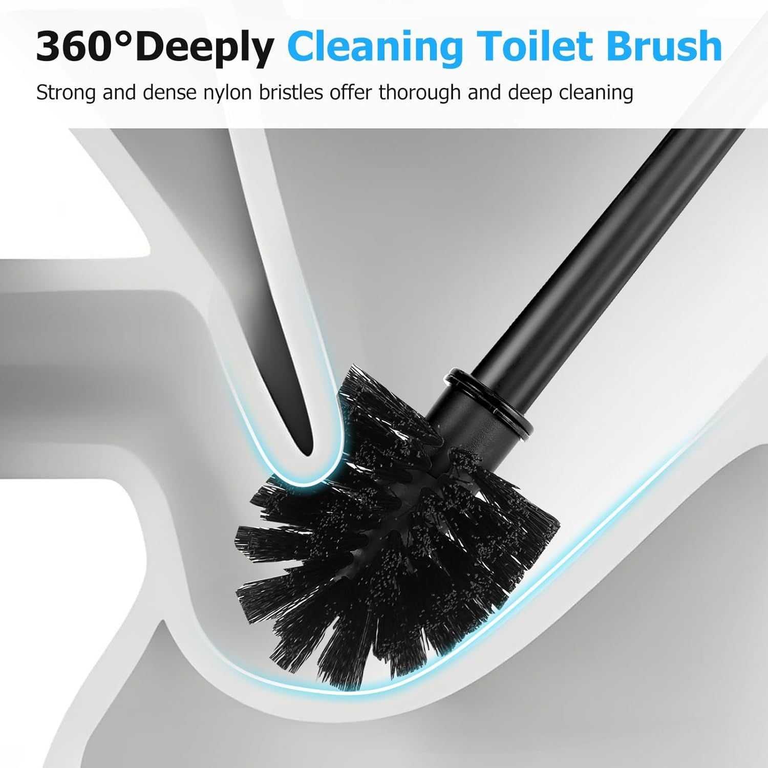 2 in 1 toilet plunger and brush set, extended handle plunger, toilet brush plunger set, bathroom cleaning tools, toilet brush plunger combination, cleaning brush, bathroom cleaning supplies (black) - luxuryhomedecoridea.com