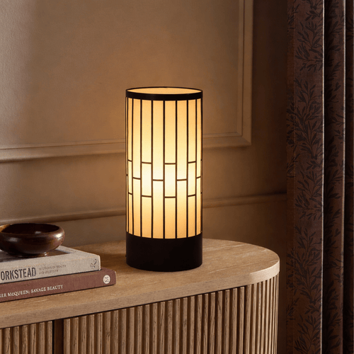 Japanese Style Floor Lamp, Cylindrical Table Floor Lamp with Fabric Shade, Warm Ambient LED Lamp for Living Room, Bedroom, Reading Nook, Minimalist Home Decor - luxuryhomedecoridea.com