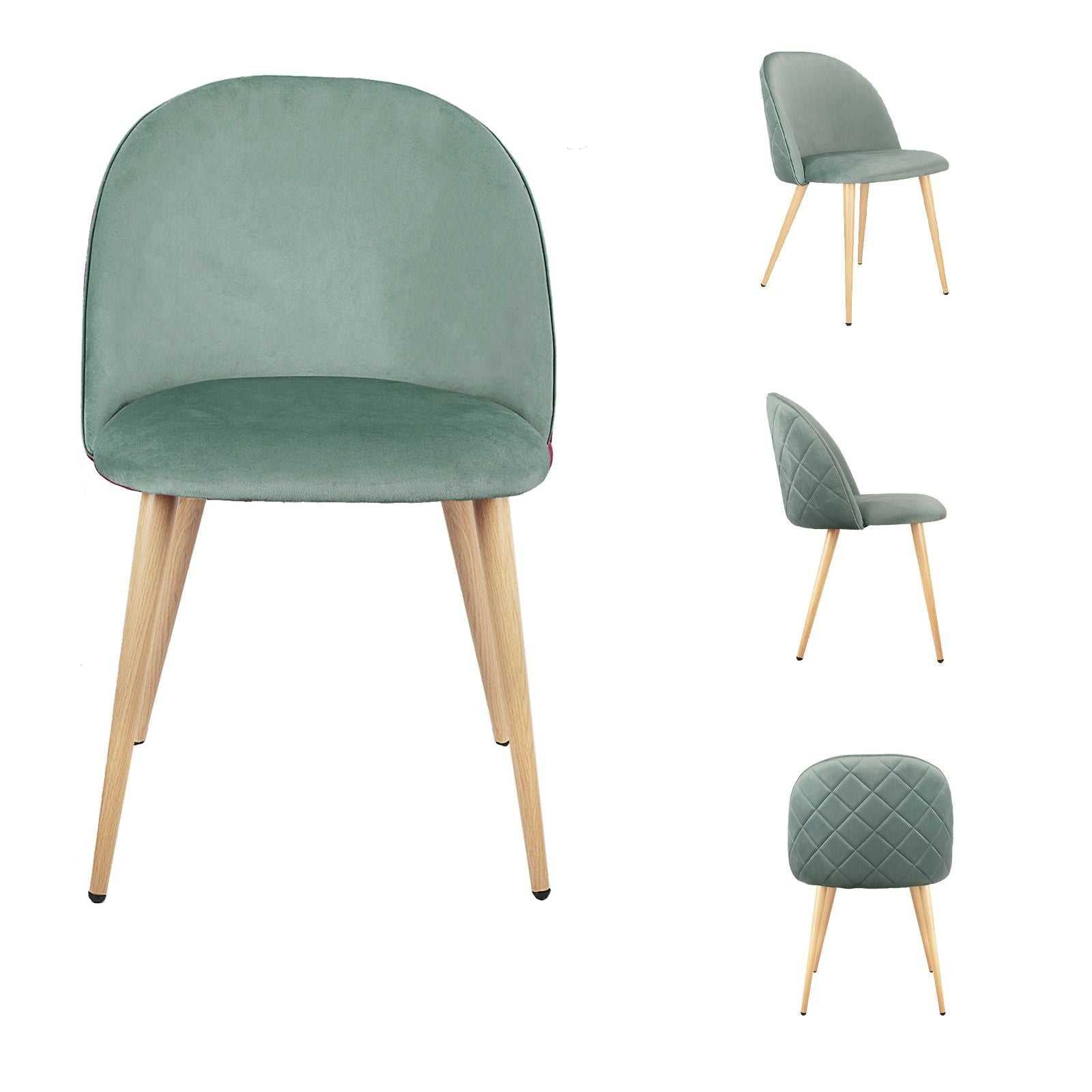 Living Room Chairs Velvet Chairs Side Chairs Modern Style Upholstered Armchairs for Leisure, Restaurant, Makeup, Set of 2 - luxuryhomedecoridea.com