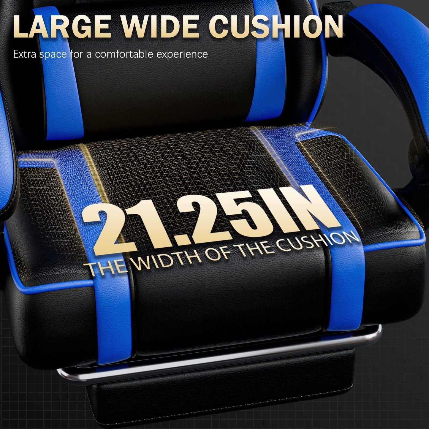 Video Game Chairs for Adults, PU Leather Gaming Chair with Footrest, 360°Swivel Adjustable Lumbar Pillow Gamer Chair, Comfortable Computer Chair for Heavy People - luxuryhomedecoridea.com