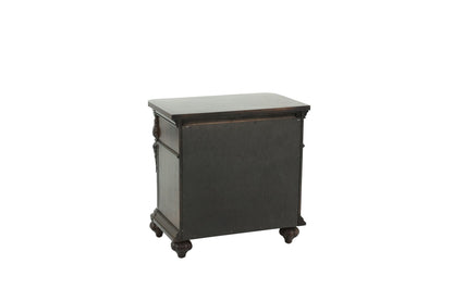Traditional Antique Walnut 1pc Nightstand Bedroom Furniture Cherry Veneer 2-Drawers Hanging Pull Bedside Table - luxuryhomedecoridea.com