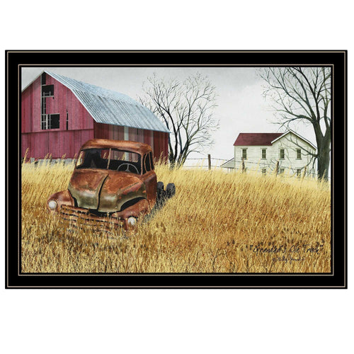 "Granddad's Old Truck" by Billy Jacobs, Ready to Hang Framed Print, Black Frame - luxuryhomedecoridea.com