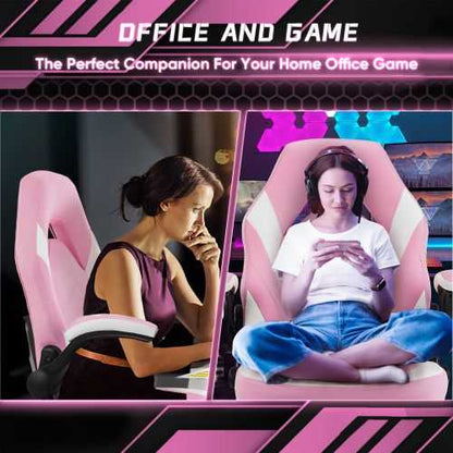 Ergonomic Office Computer Home Gaming Desk Chair Adjustable PU Leather Racing Chair Flip-up Armrest For Christmas Furniture - luxuryhomedecoridea.com