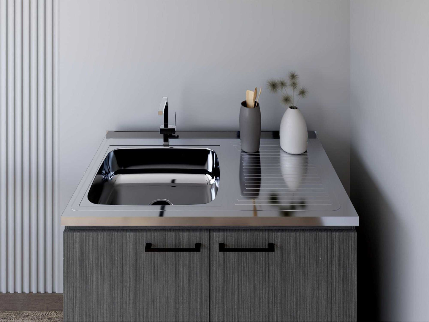 Utility Sink Cabinet Burwood, Kitchen, Smokey Oak - luxuryhomedecoridea.com