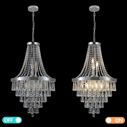 Chromium color Crystal Chandeliers,Large Contemporary Luxury Ceiling Lighting(Bulb Not Included) - luxuryhomedecoridea.com