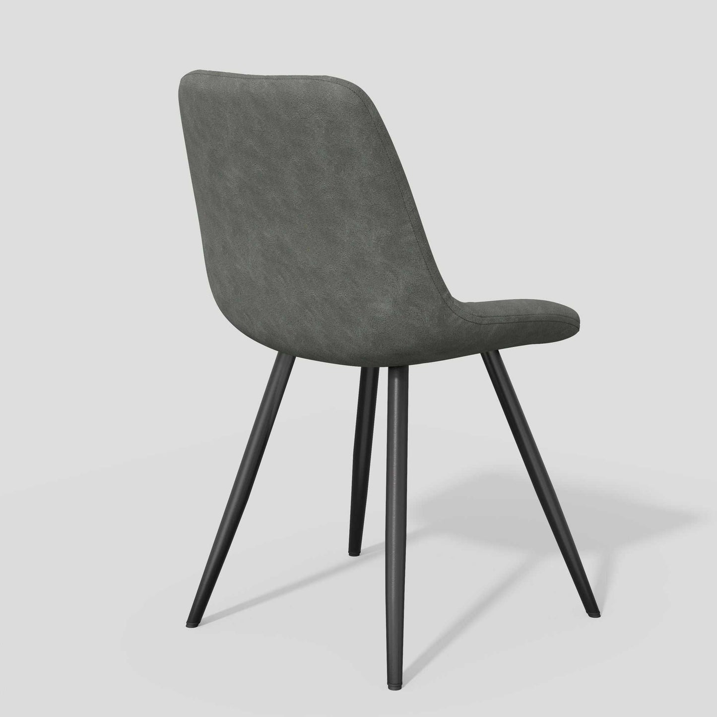 Modern Dining Chairs Set of 2, Top PU Leather Upholstered Dining Room Chairs with Metal Legs, Ergonomic Kitchen Chairs for Kitchen Dinning Room - luxuryhomedecoridea.com