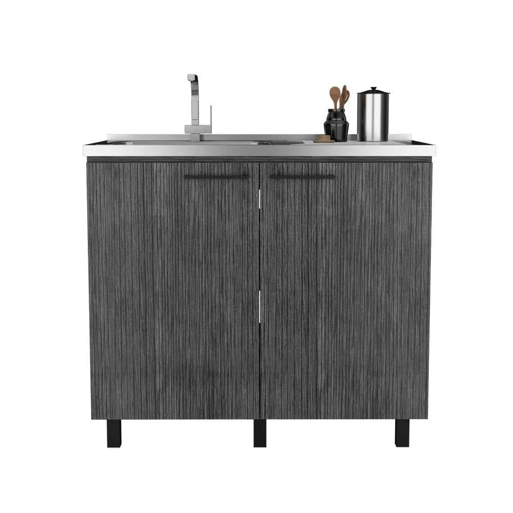Utility Sink Cabinet Burwood, Kitchen, Smokey Oak - luxuryhomedecoridea.com