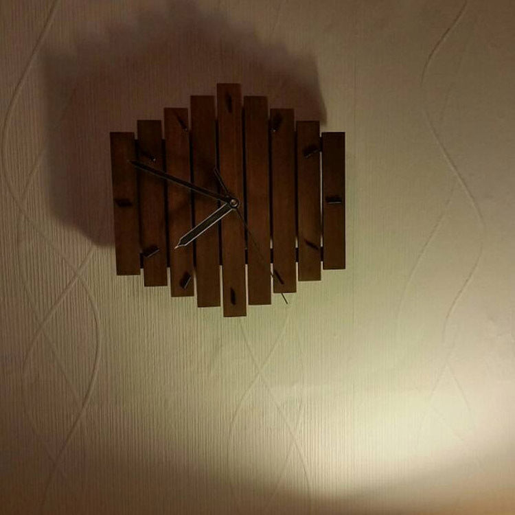 Rustic European Style Wooden Wall Clock