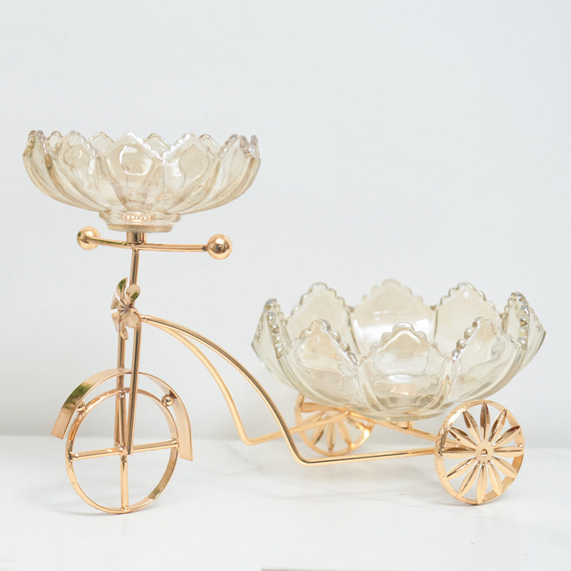 Modern European Luxury Glass Fruit Bowl for Home Decor