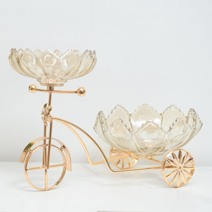 Modern European Luxury Glass Fruit Bowl for Home Decor