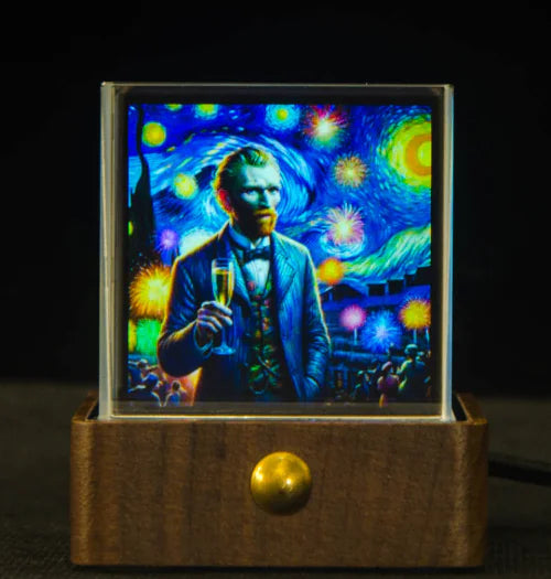 Crystal Clock Animation Decorative Piece