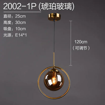 Nordic Modern Minimalist Glass Pendant Light