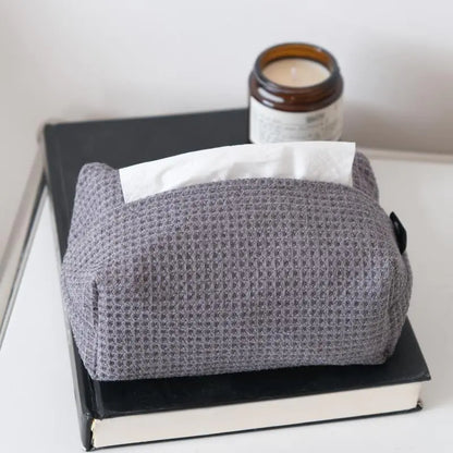 Modern Minimalist Waffle Tissue Box for Home & Office