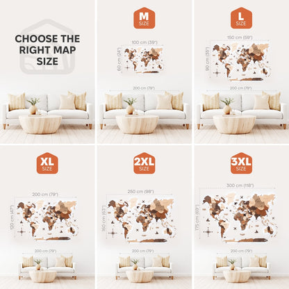 3D LED Wooden World Map 3.0 Multicolor