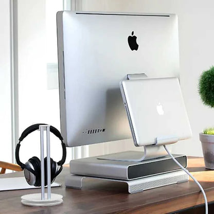 Metal Dual-Layer Headphone Stand for Storage and Display - luxuryhomedecoridea.com