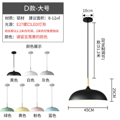 Nordic Style Vintage Restaurant Pendant Light Fixture
