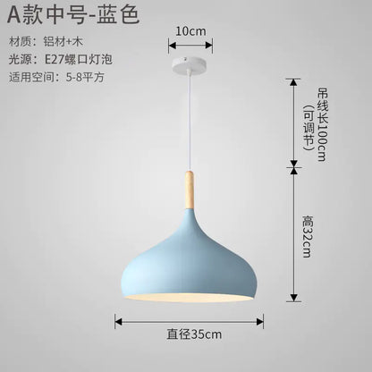 Nordic Style Vintage Restaurant Pendant Light Fixture