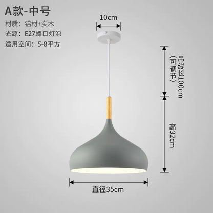 Nordic Style Vintage Restaurant Pendant Light Fixture