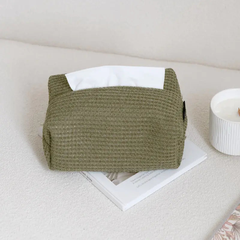 Modern Minimalist Waffle Tissue Box for Home & Office