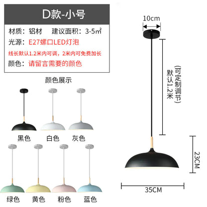 Nordic Style Vintage Restaurant Pendant Light Fixture