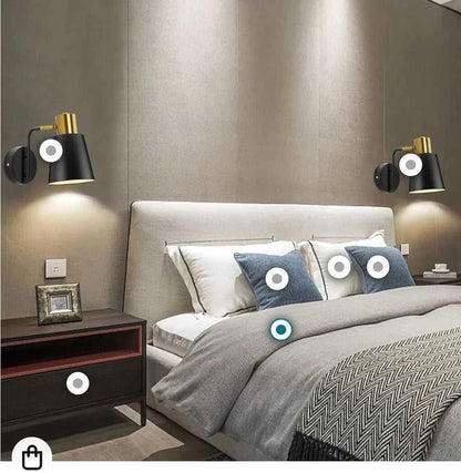 Vintage Wall Sconces, 2 Pack Industrial Wall Light Fixture with E26 Base, Metal Rustic Wall Sconce Lighting, Antique 360 Degree Adjustable Black Wall Lamp for Bedroom Living Room Kitchen Aisle (Black - luxuryhomedecoridea.com