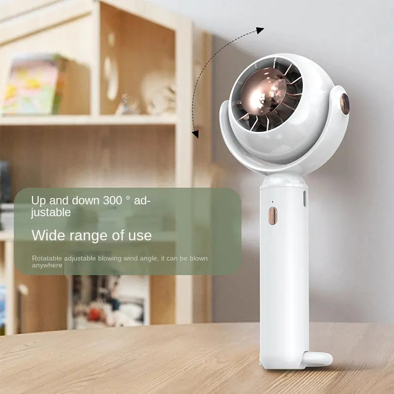 Mini Portable USB Rechargeable Handheld Fan with Base