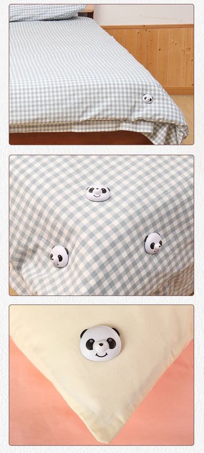 8pcs Cute Panda Non-Slip Duvet Cover Clips